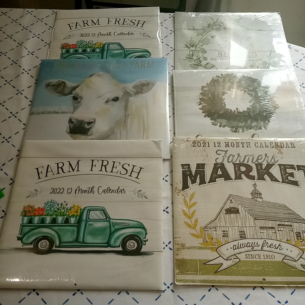 Lot 6 sealed new dollar tree calendars